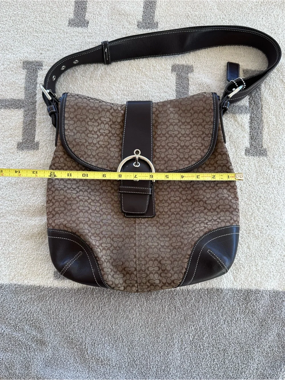 Brown coach SoHo Signature Canvas Crossbody Bag